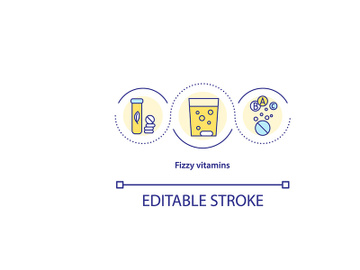 Fizzy vitamins concept icon preview picture