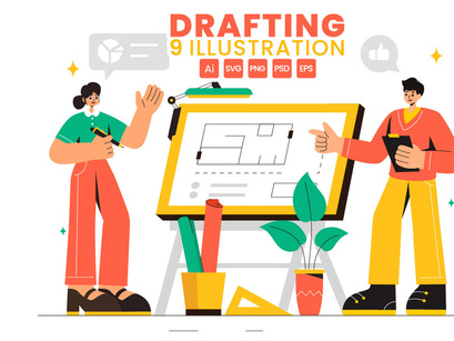 9 Drafting Working Illustration