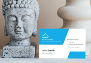 Effortlessly Professional: Clean Business Card Canva Template