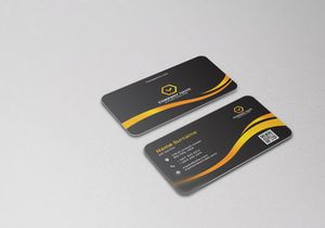 BUSINESS CARD GOLD WAVE DESIGN