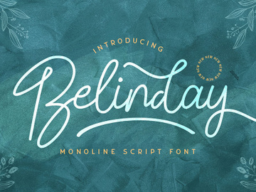 Belinday - Monoline Script Font preview picture