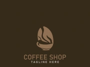 Coffee Shop logo minimalist and simple hipster with cup outline vintage style