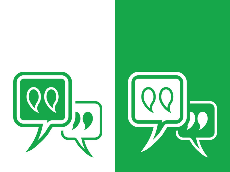 Speech bubble icon logo template vector illustration