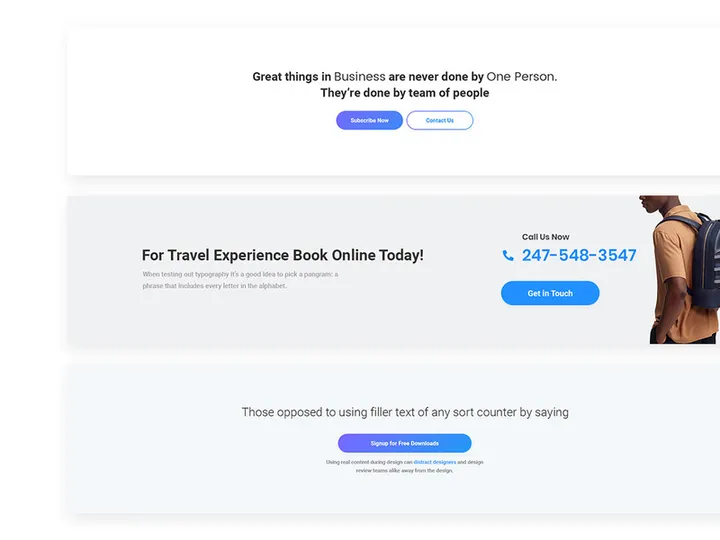 10 CTA Widget Design for Web-UI Kit