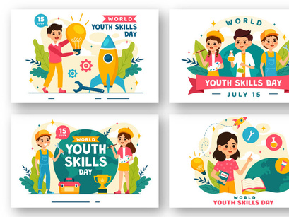 9 World Youth Skills Day Illustration