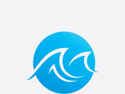 Water wave Logo design vector Template