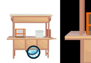 Gerobak food stall vector bundle