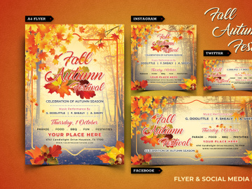 Mid Autumn Festival Flyer & Social Media Pack-01 preview picture