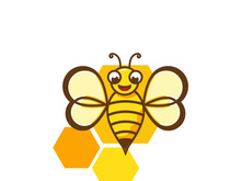 Bee icon design illustration