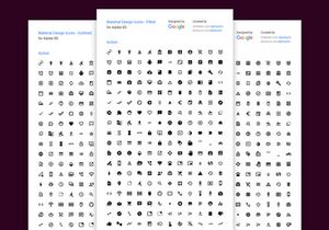 FREE | Google Material Icons for Adobe XD