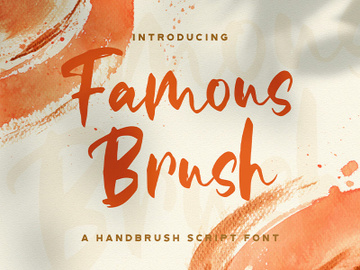 Famous Brush - Textured Brush Font preview picture
