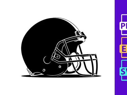 American football helmet illustration