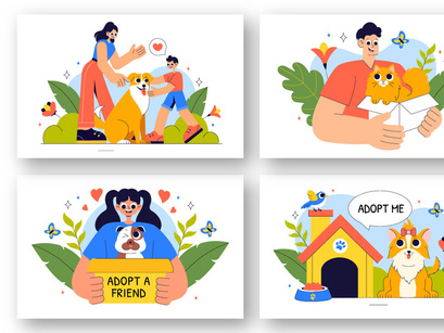 10 Pet Adoption Agency Illustration