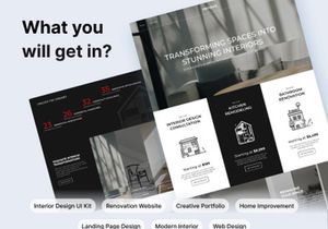 Renovo | Interior Design and Renovation Landing Page UI Kit