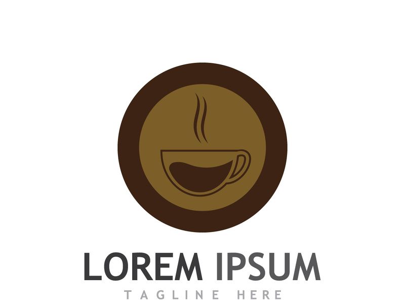 Creative coffee bean logo design.