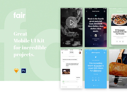 Fair UI Kit – Free Sample