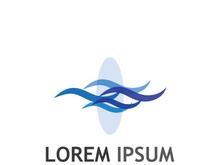 Ocean water wave wave logo design.