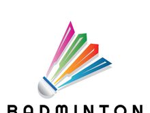 Modern Badminton logo design with Dynamic Shuttlecock and Racket, for championship, sport, sports shop, badminton school, business, company, tournament