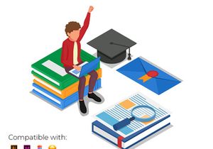 Online education illustration v1