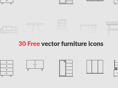 30 Free Furniture Icons
