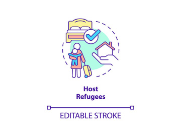 Host refugee concept icon preview picture