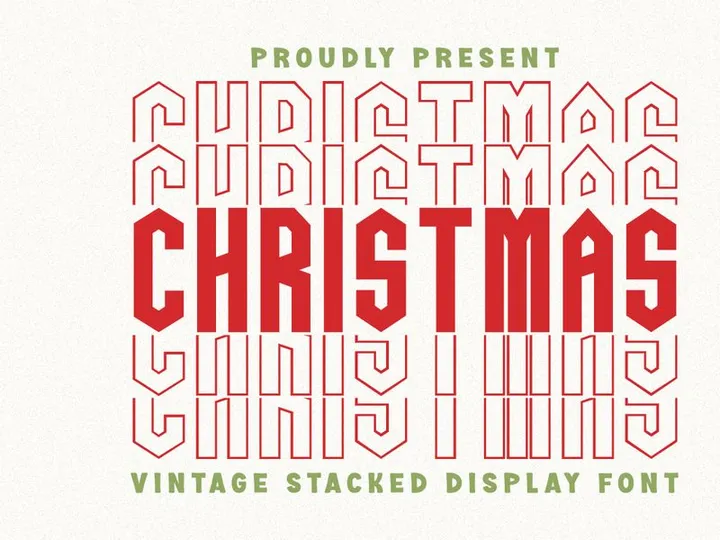 Christmas Stacked - Vintage Display Font