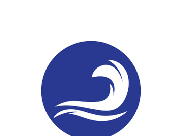 Ocean water wave wave logo design. preview picture