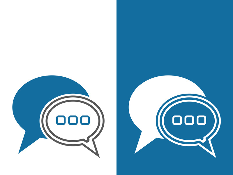 Speech bubble icon logo template vector illustration