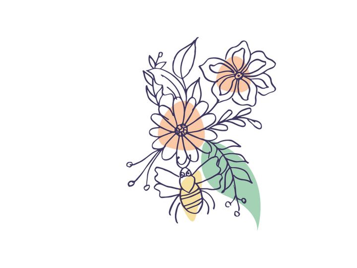 Line Art Flower, Wall Art and Decoration