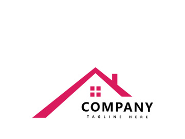 Real estate logo template vector.Abstract house icon preview picture