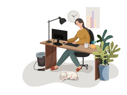 M87_Work from home Illustrations