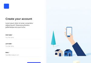 Signup flow: 6 beautiful UI screens
