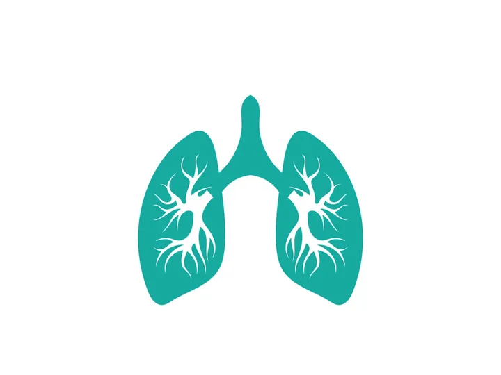 Lung icon logo for medical design