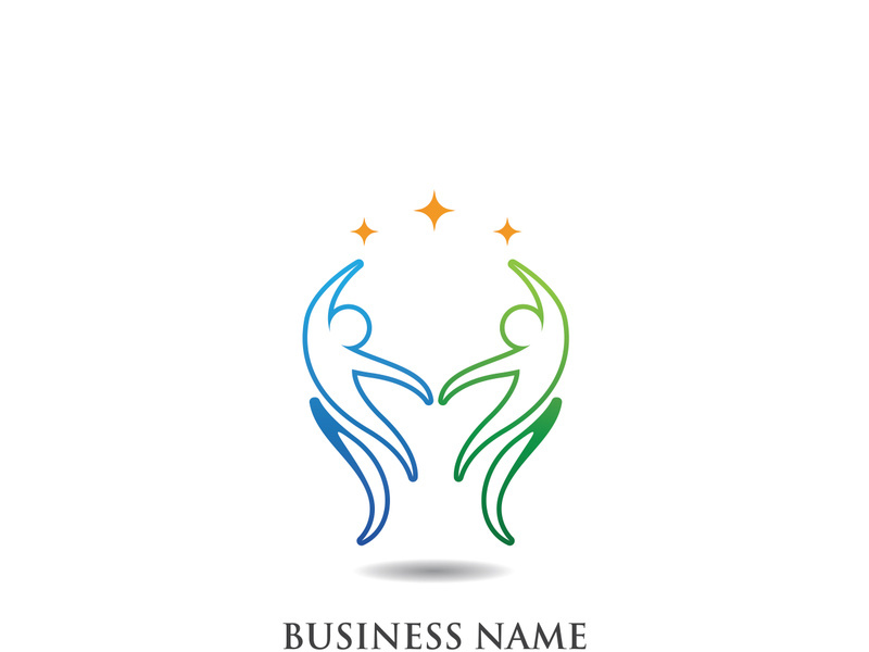 Human character logo sign illustration vector design