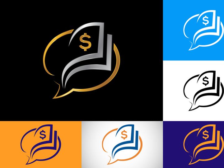 Finance and Marketing concept logo designs vector illustration