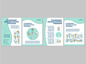 Pulmonary rehabilitation program blue brochure template preview picture