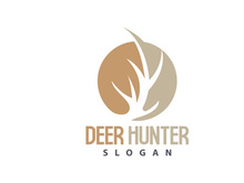 Deer Logo Deer Hunter Vector Forest Animal Design