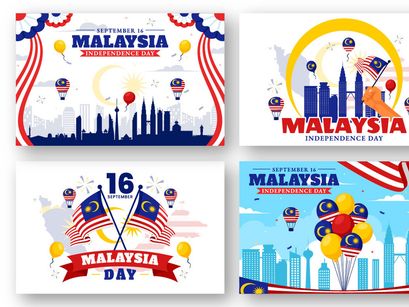 12 Happy Malaysia Day Illustration