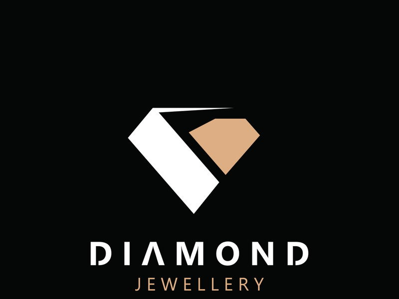 Diamond jewelry  Logo, jewelry shop business identity, emblem, creative design