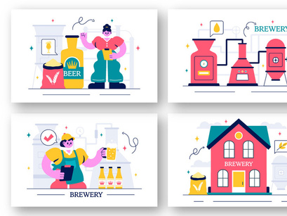 10 Beer Brewing Process Illustration