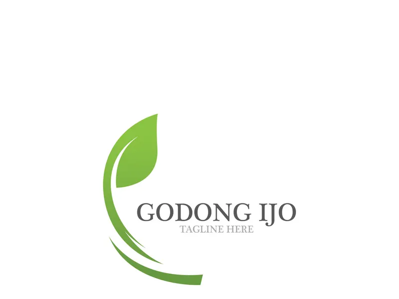 Logos of green leaf ecology