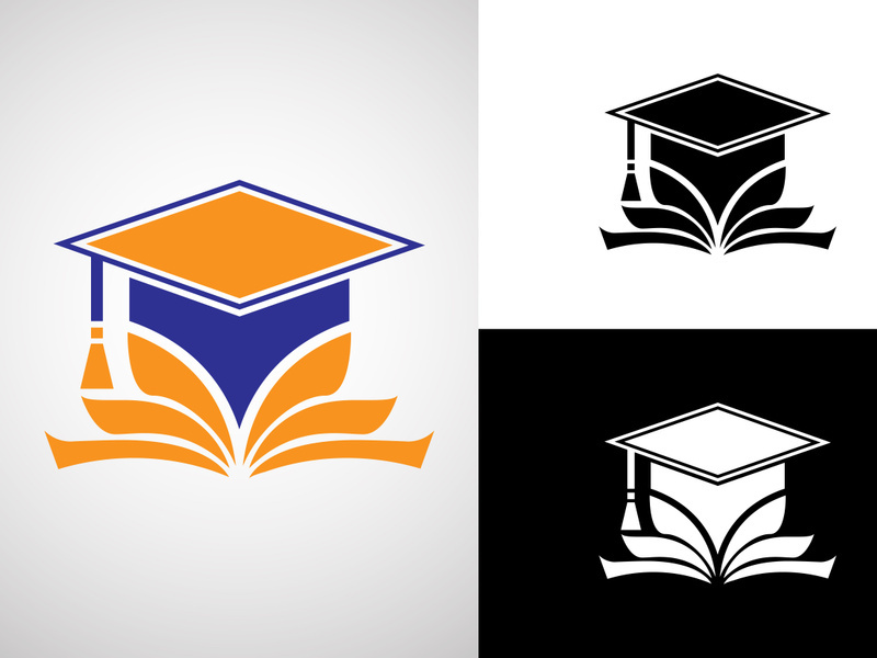 Education logo design vector template, Education and graduation logo vector illustration