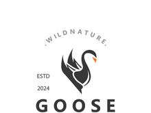 Animal Goose bird nature logo with modern style inspiration. premium design