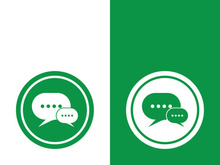 Speech bubble icon logo template vector illustration