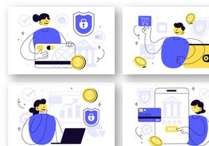 10 Fintech Vector Illustration
