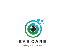 Eye Care vector logo design icon