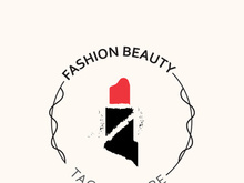 Lipstick logo design for makeup fashion shop and beauty vector cosmetic design template