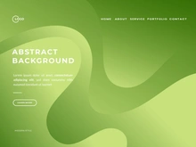 Green Abstract fluid wave