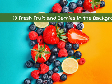 Fresh Fruit and Berries in the Background preview picture