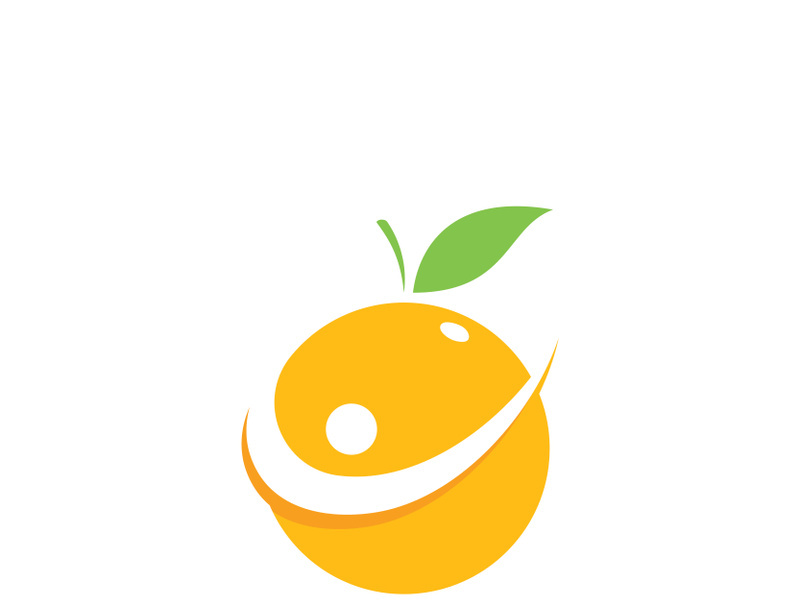 Orange logo icon Vector illustration